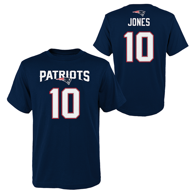 Patriots Mac Jones Youth Mainliner Name & Number Tee