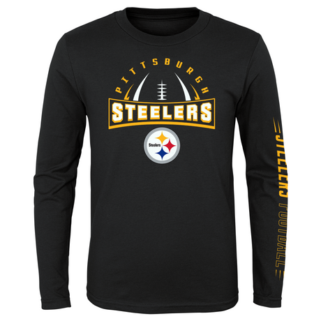 Steelers Youth Red Zone Football Long Sleeve T-Shirt