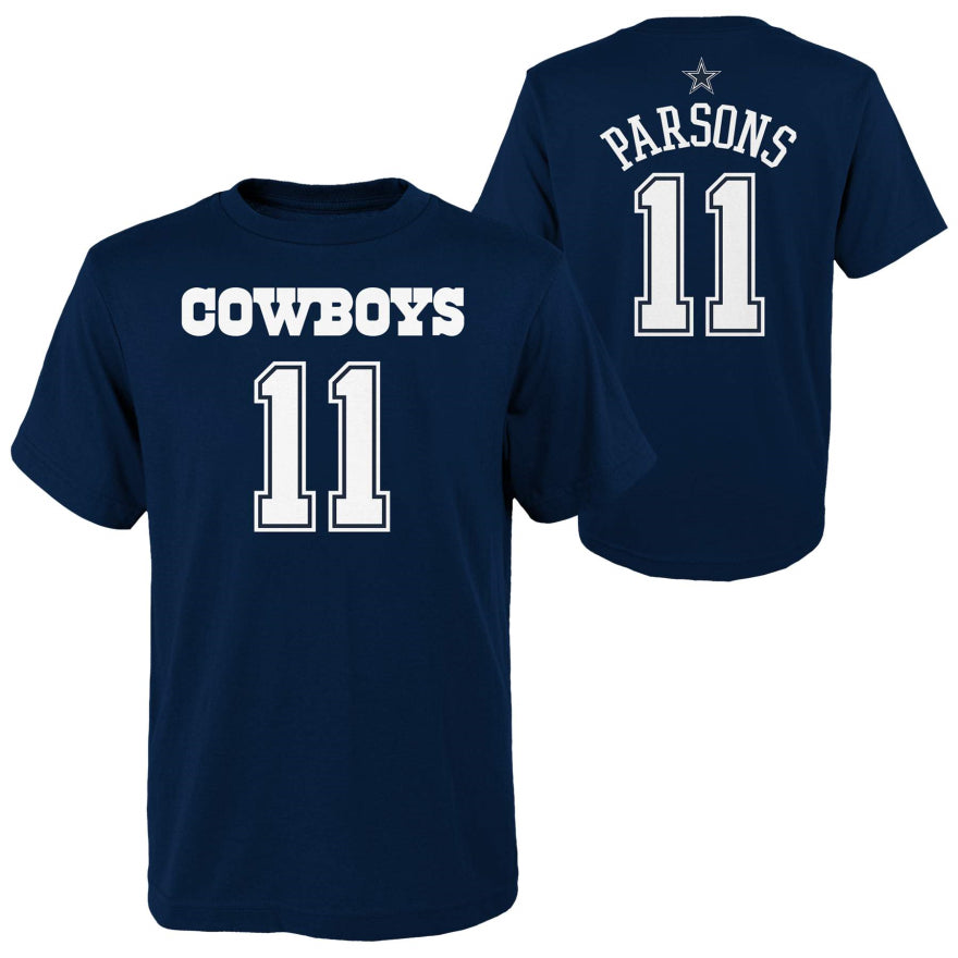 Cowboys Micah Parsons Youth Mainliner Name and Number T-Shirt