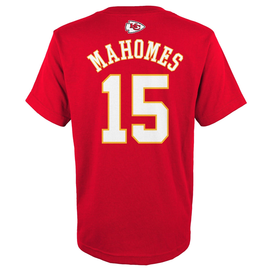 Chiefs Patrick Mahomes Youth Mainliner Name and Number T-Shirt