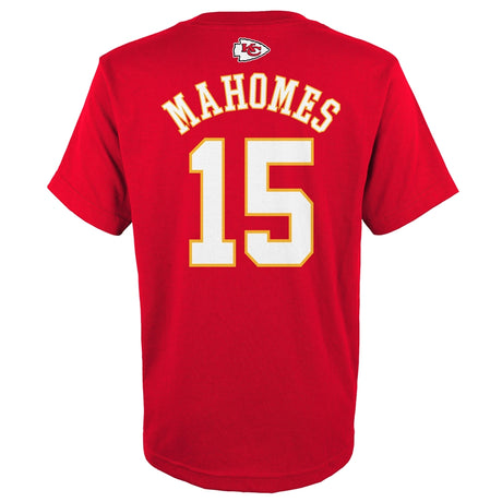 Chiefs Patrick Mahomes Youth Mainliner Name and Number Tee