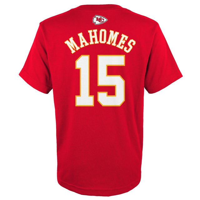 Chiefs Patrick Mahomes Youth Mainliner Name and Number T-Shirt