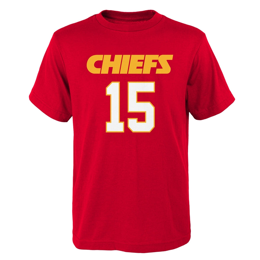 Chiefs Patrick Mahomes Youth Mainliner Name and Number T-Shirt