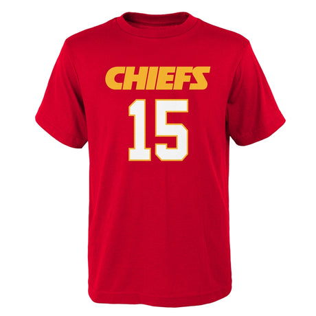 Chiefs Patrick Mahomes Youth Mainliner Name and Number Tee