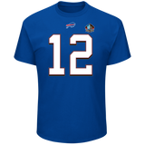 Jim Kelly Buffalo Bills 2017 Hall of Fame Name and Number Tee