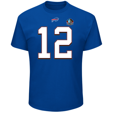 Jim Kelly Buffalo Bills 2017 Hall of Fame Name and Number Tee