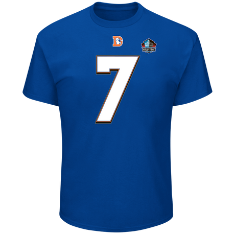 John Elway Denver Broncos 2017 Hall of Fame Name and Number Tee