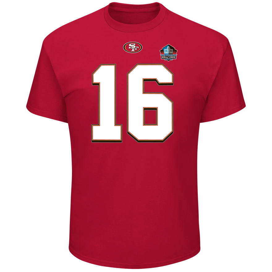 Joe Montana San Francisco 49ers 2017 Hall of Fame Name and Number Tee