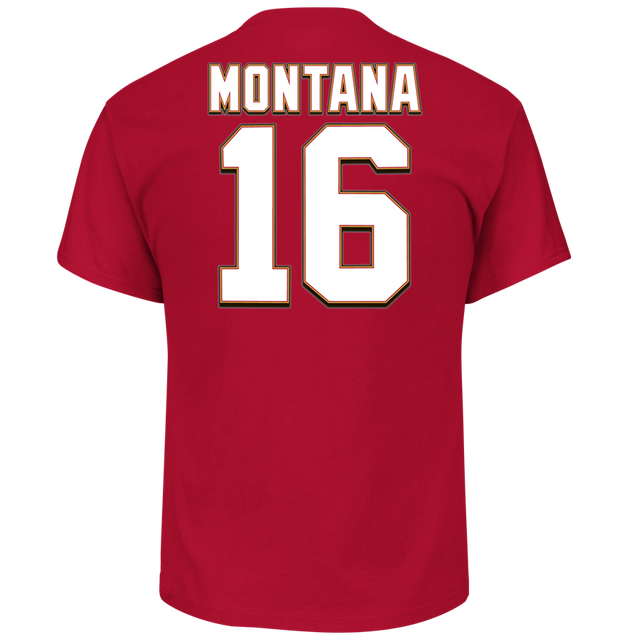 Joe Montana San Francisco 49ers 2017 Hall of Fame Name and Number Tee