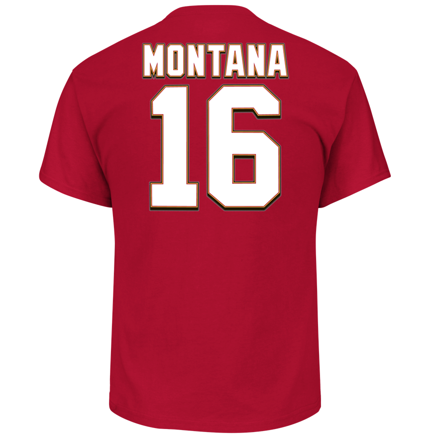 Joe Montana San Francisco 49ers 2017 Hall of Fame Name and Number Tee