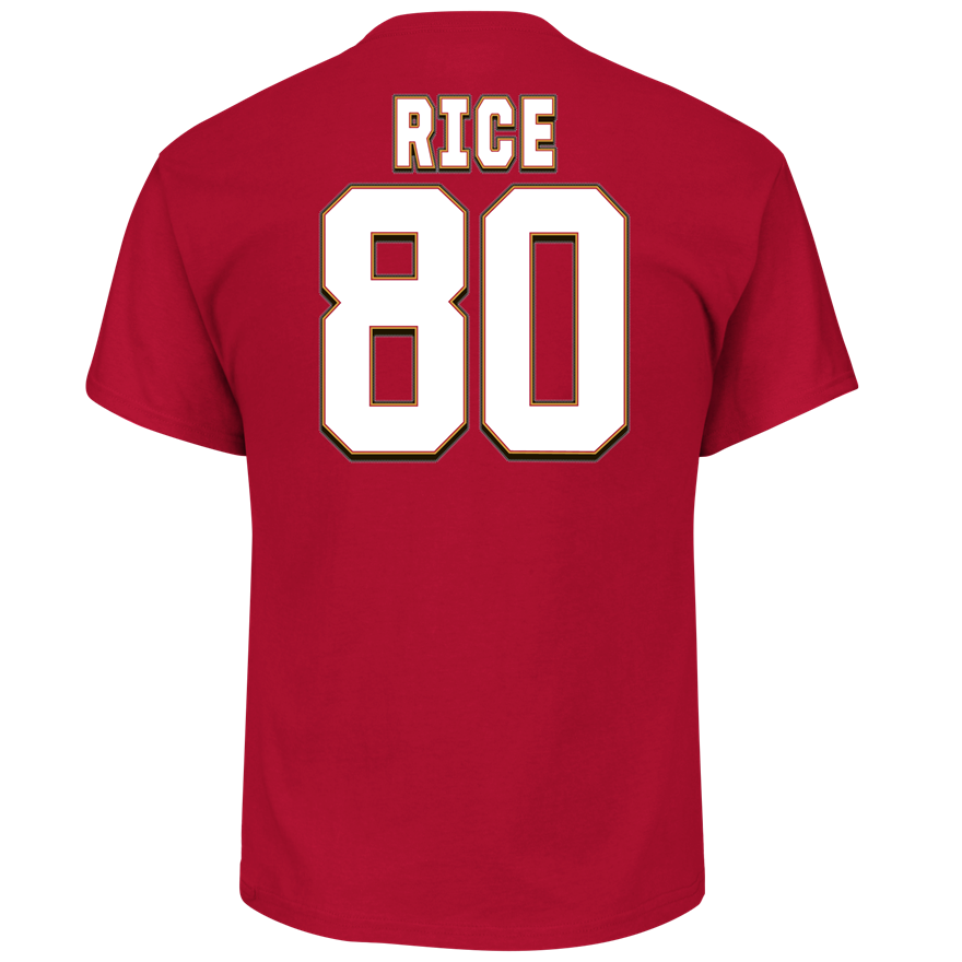 49ers Jerry Rice Hall of Fame Name and Number T-Shirt – Pro