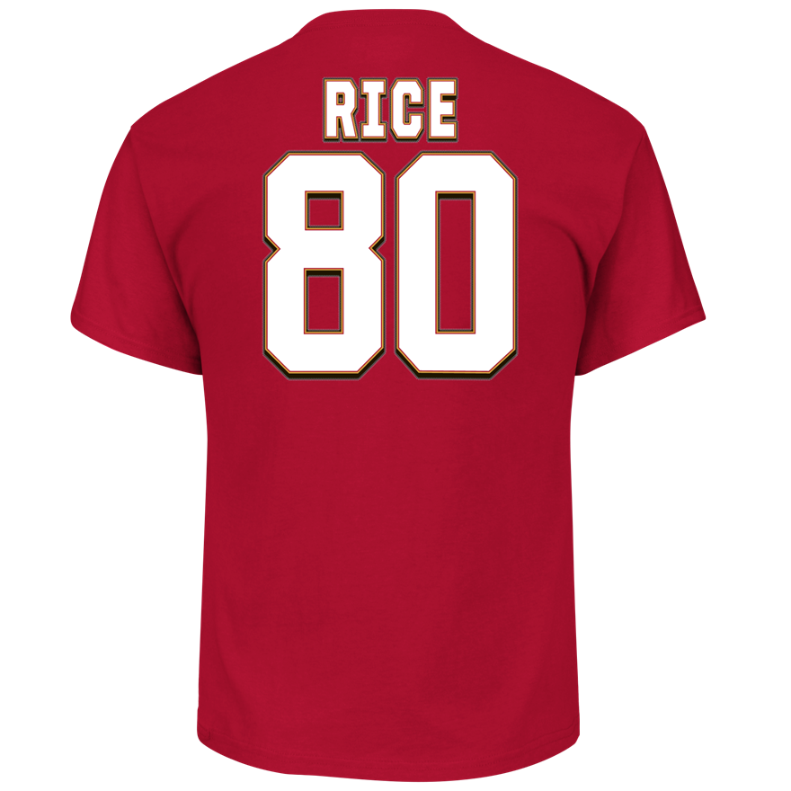 Jerry Rice San Francisco 49ers Hall of Fame Name and Number Tee