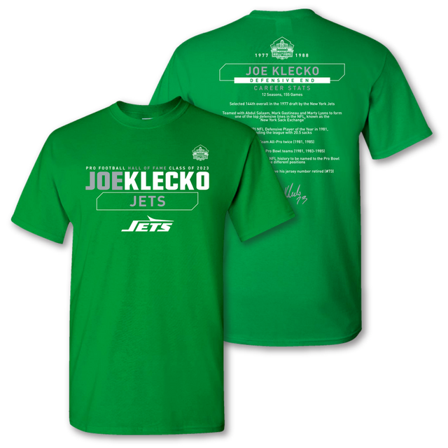 Jets Joe Klecko Class of 2023 Stat Tee