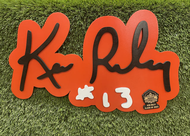 Ken Riley 3D Signature Color Wall Sign