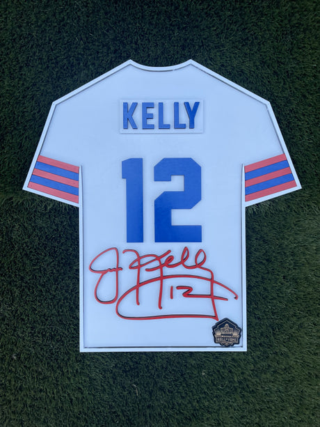 Jim Kelly Wood Jersey 3D Sign