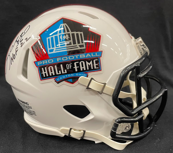 LeRoy Butler Class of 2022 Autographed Hall of Fame White Mini Helmet With HOF Inscription