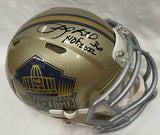 LeRoy Butler Class of 2022 Autographed Hall of Fame Gold Mini Helmet With HOF Inscription