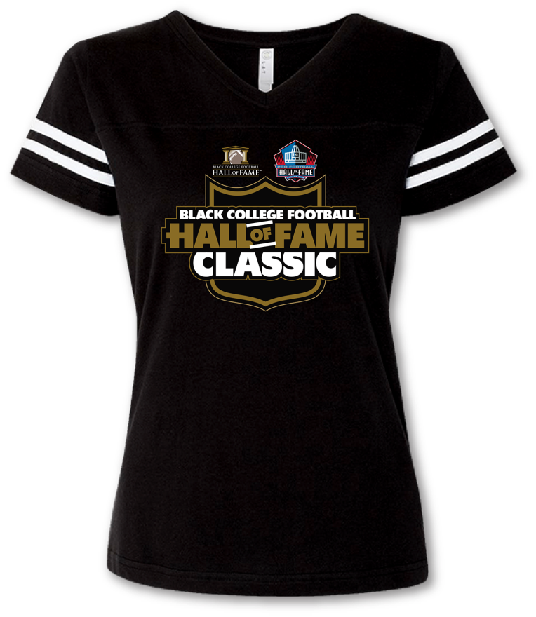 Black College Football Hall of Fame Women's Classic Logo T-Shirt - Black