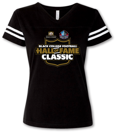 Black College Football Hall of Fame Women's Classic Logo T-Shirt - Black