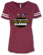 Black College Football Hall of Fame Women's Classic Logo T-Shirt - Burgundy