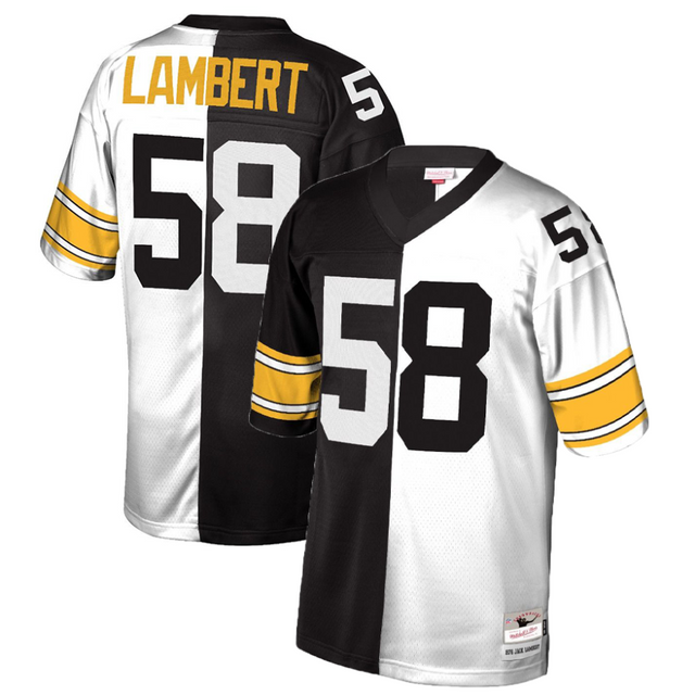 Steelers Jack Lambert Mitchell & Ness Home/Away Split Jersey