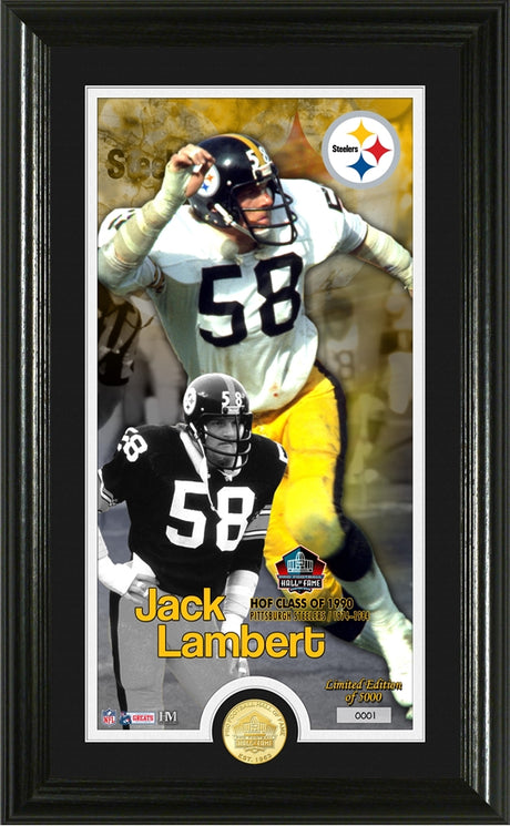 Jack Lambert 1990 NFL Hall of Fame Supreme Bronze Coin Photo Mint