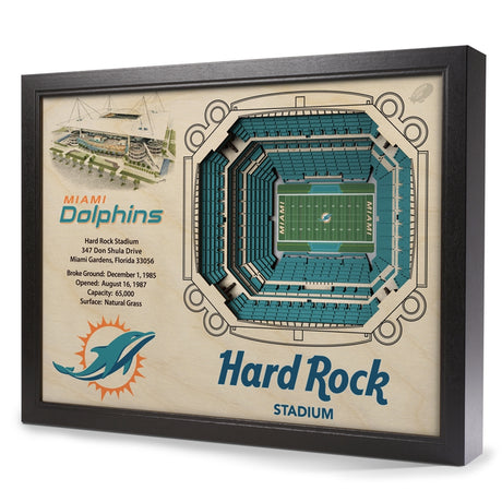 Dolphins StadiumView Wall Art 3-D Replica Stadium