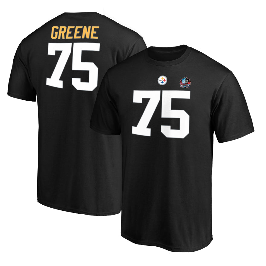 Joe Greene Pittsburgh Steelers Hall of Fame Name and Number T-Shirt