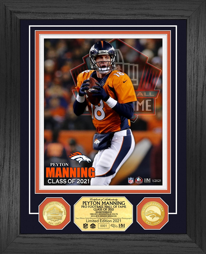 Peyton Manning Class of 2021 Broncos Bronze Coin Photo Mint