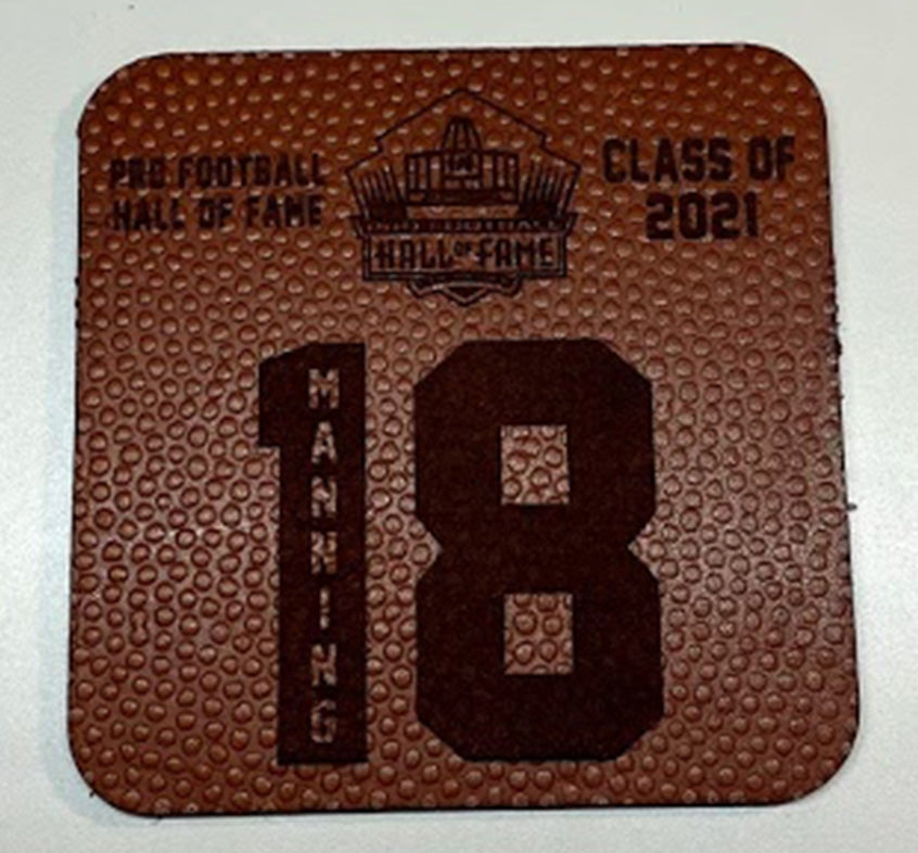 Peyton Manning Leather Player Coaster