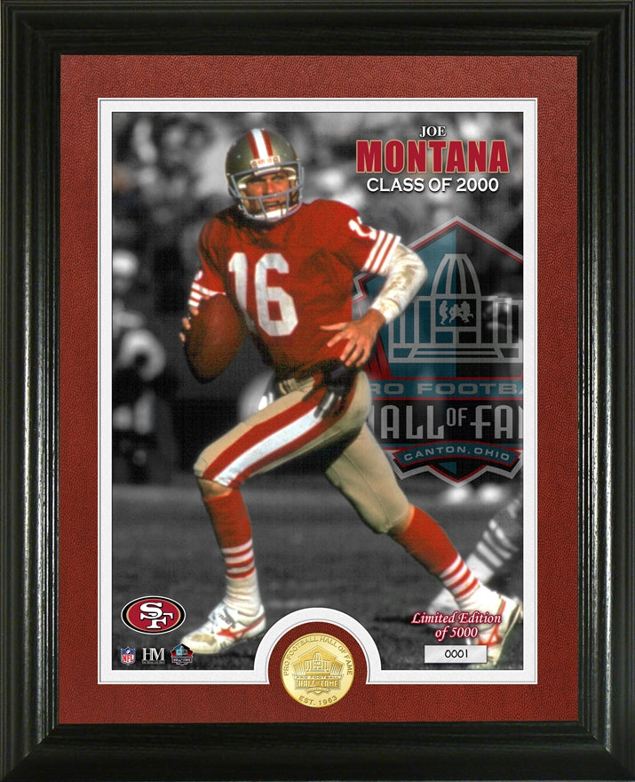 Joe Montana 2000 Hall of Fame Bronze Coin Photo Mint