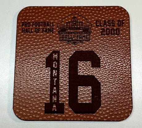 Joe Montana Leather Player Coaster