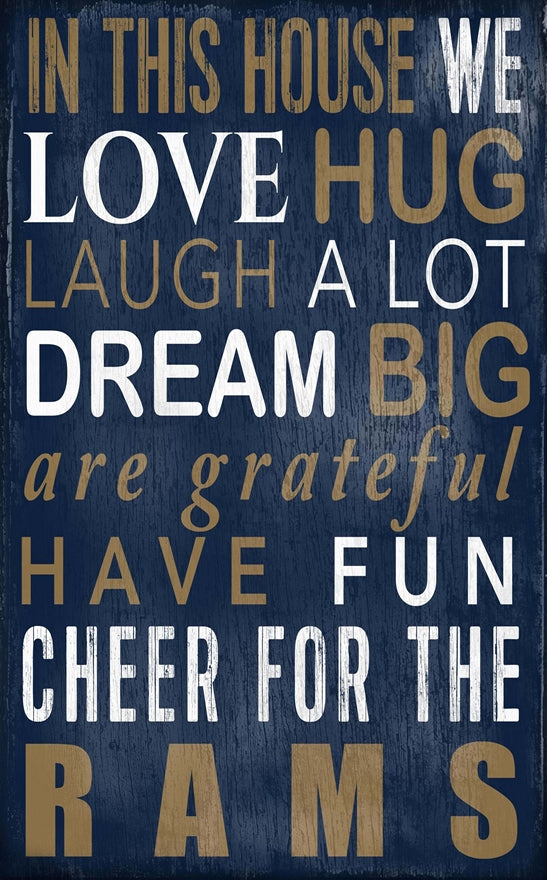 Rams In This House Sign