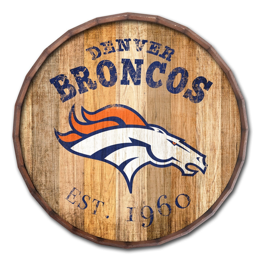 Broncos 24'' Established Date Barrel Top