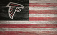 Falcons 11'' x 19'' Distressed Flag Sign