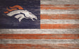 Broncos 11'' x 19'' Distressed Flag Sign