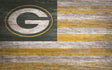 Packers 11'' x 19'' Distressed Flag Sign