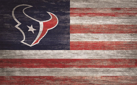 Texans 11'' x 19'' Distressed Flag Sign