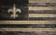 Saints 11'' x 19'' Distressed Flag Sign