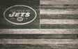 Jets 11'' x 19'' Distressed Flag Sign