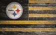 Steelers 11'' x 19'' Distressed Flag Sign