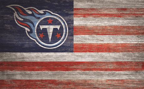 Titans 11'' x 19'' Distressed Flag Sign