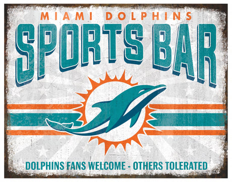 Dolphins Team Sports Bar Sign