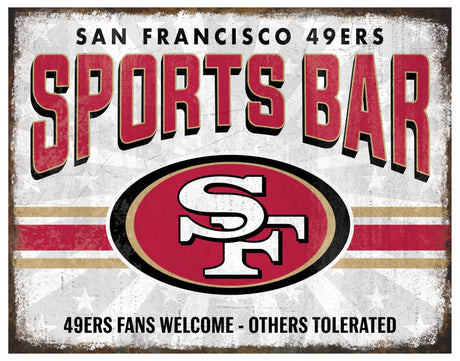 49ers Team Sports Bar Sign