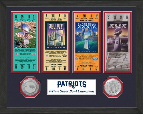 Patriots Super Bowl Championship Ticket Collection