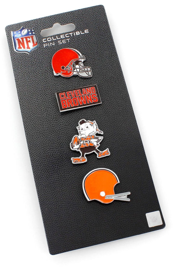 Browns Logo Evolution 4-Pin Set