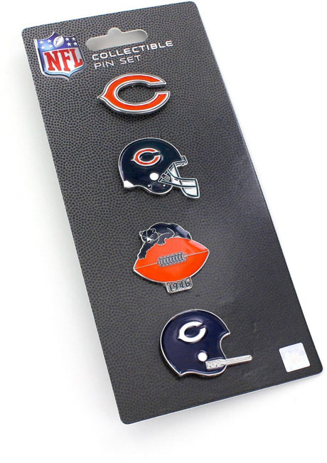 Bears Logo Evolution 4-Pin Set
