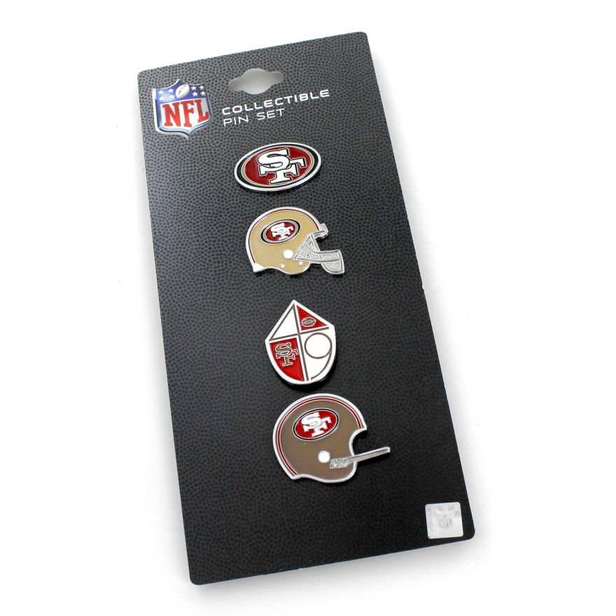 49ers Logo Evolution 4 Pin Set Pro Football Hall Of Fame 49ers-logo-evolution-4-pin-set-pro-football-hall-of-fame