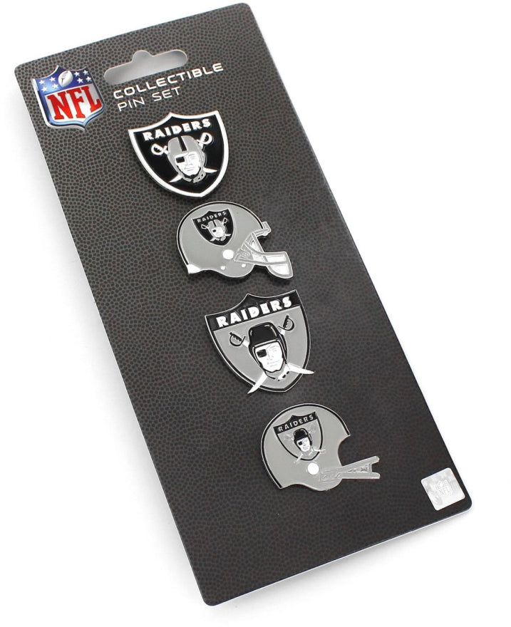 Raiders Logo Evolution 4-Pin Set