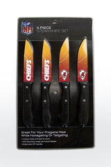 Chiefs 4-Piece Stainless Steel Steak Knife Set